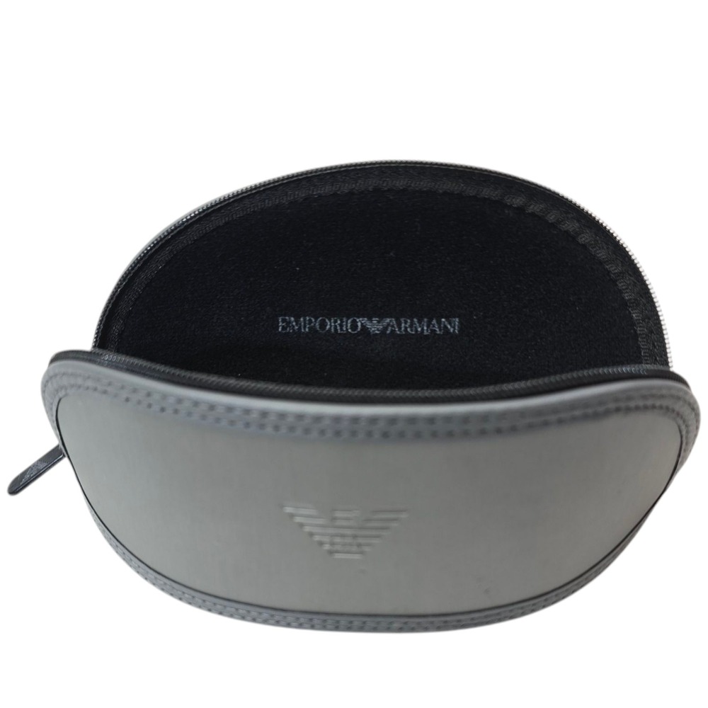 Emporio‎ Armani Sunglasses Case Unisex Grey Neoprene Zip Luxury Eagle Logo Case